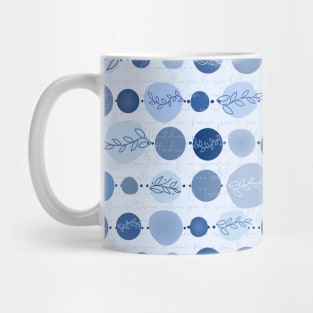 pattern with circles in a row, blue color Mug